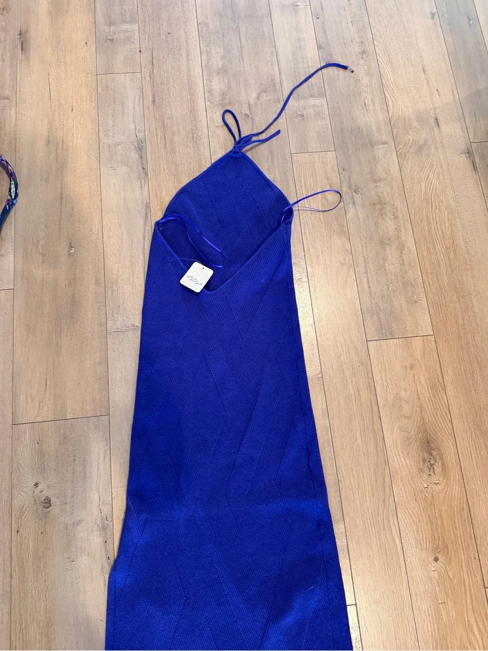 Free People Electric Blue/purple Midi Slip Dress